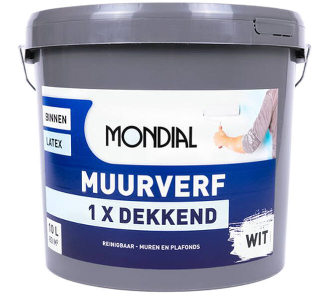 Mondial Latex Muurverf Extra Dekkend Wit 10 L