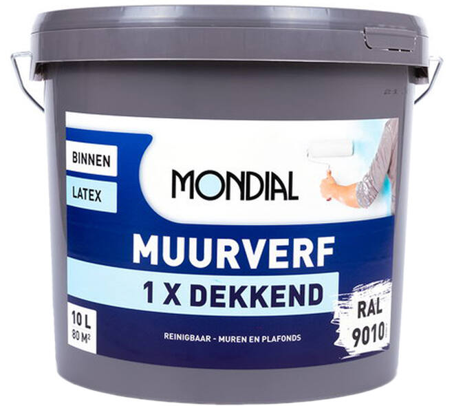Mondial Latex Muurverf Extra Dekkend RAL9010 10 L
