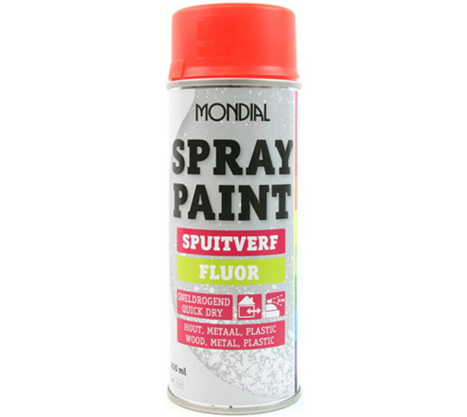 Mondial Spray Paint Fluor Orange 400 ml