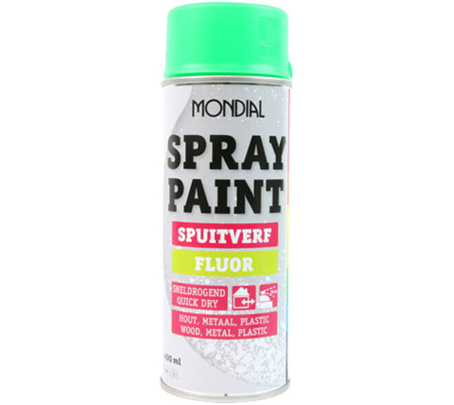 Mondial Spray Paint Fluor Groen 400 ml