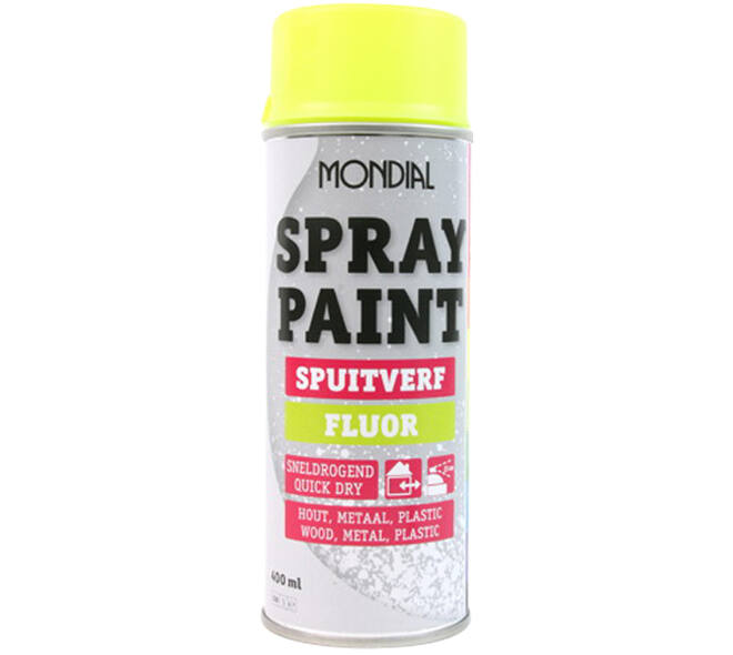 Mondial Spray Paint Fluor Geel 400 ml