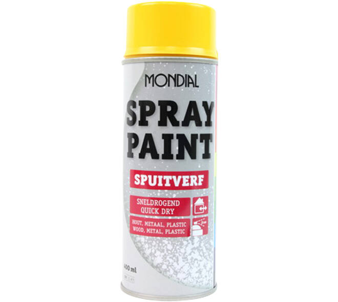 Mondial Spray Paint Ral 1023 Hoogglans Verkeersgeel 400 ml