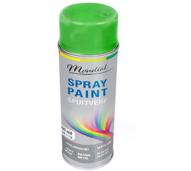 Mondial Spray Paint Ral 6018 Hoogglans Geelgroen 400 ml