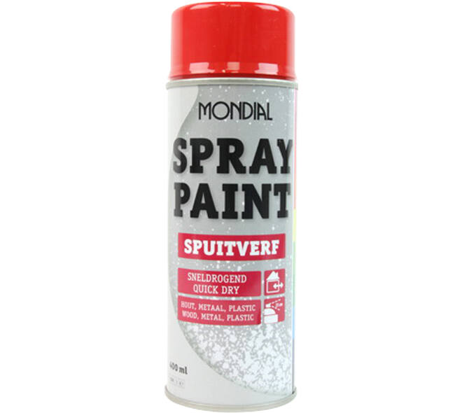 Mondial Spray Paint Ral 3000 Hoogglans Vuurrood 400 ml