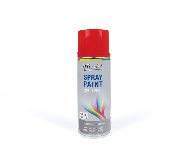 Mondial Spray Paint Ral 3020 Hoogglans Verkeersrood 400 ml