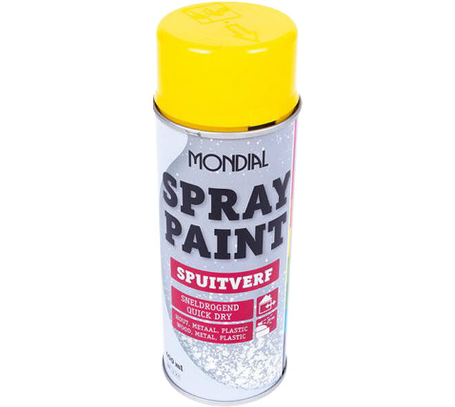 Mondial Spray Paint Ral 1021 Hoogglans Geel 400 ml