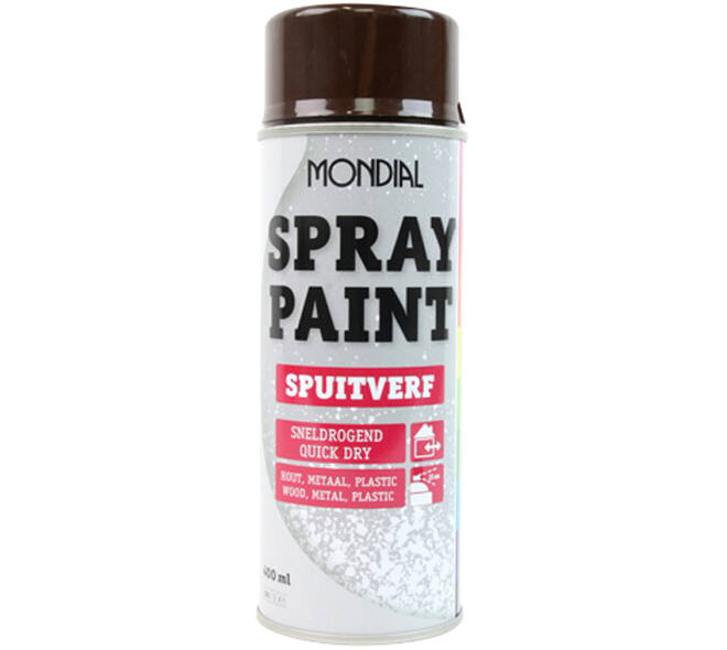 Mondial Spray Paint Ral 8017 Hoogglans Chocoladebruin 400 ml