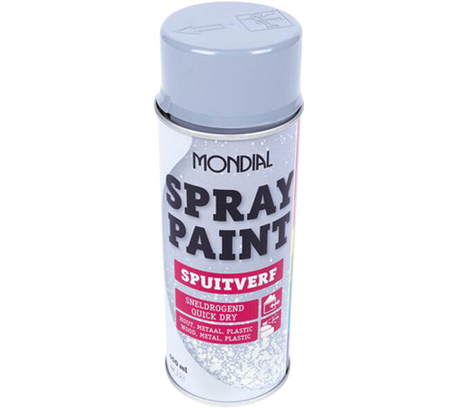 Mondial Spray Paint Ral 7001 Hoogglans Zilvergrijs 400 ml