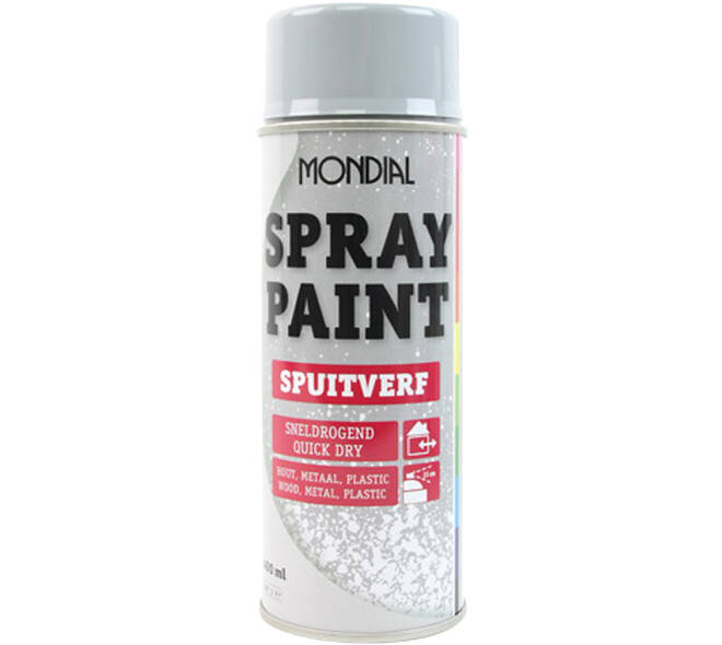 Mondial Spray Paint Ral 7001 Hoogglans Zilvergrijs 400 ml