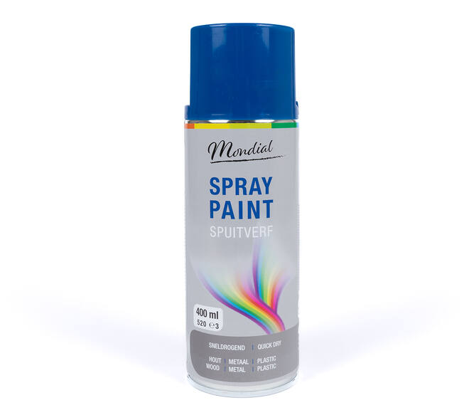 Mondial Spray Paint Ral 5010 Hoogglans Gentiaan Blauw 400 ml