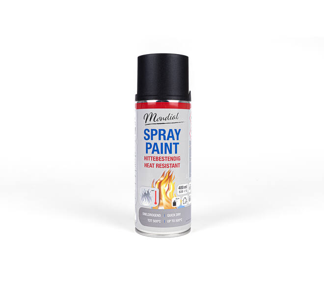 Mondial Spray Paint Hittebestendig Zwart 400 ml