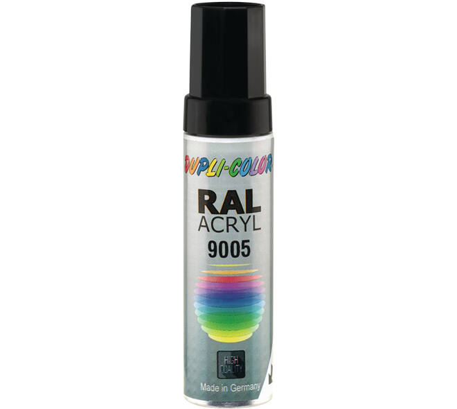 Motip Acryl Lak Kwastje Diep Zwart Ral9005 Inhoud 12 ml