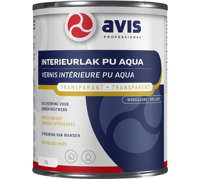 Avis Aqua Pu Lak Hoogglans 1 L