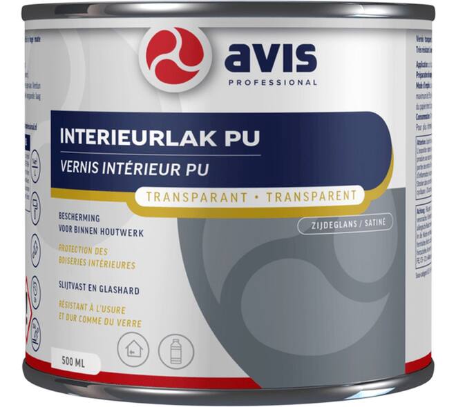 Avis Aqua Pu (Polyurethane) Lak Zijdeglans 500 ml