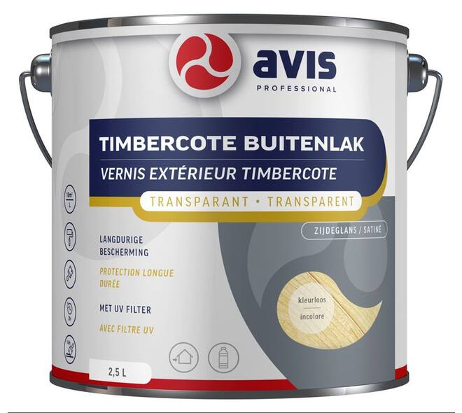 Avis Timbercote Blank Lak Zijdeglans 2,5 L