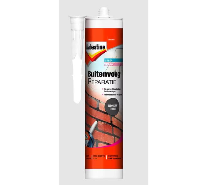 Alabastine Buitenvoegeparatie Donker Grijs 310 ml