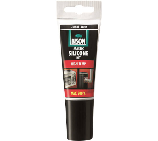 Bison Silicone Kit High Temp Zwart 60 ml