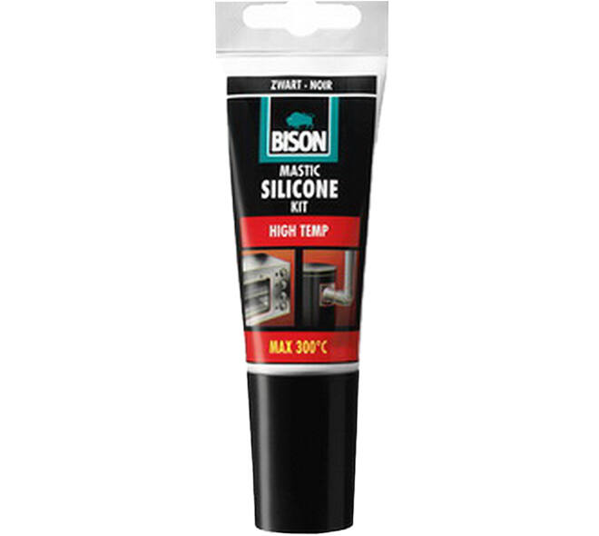 Bison Silicone Kit High Temp Zwart 60 ml