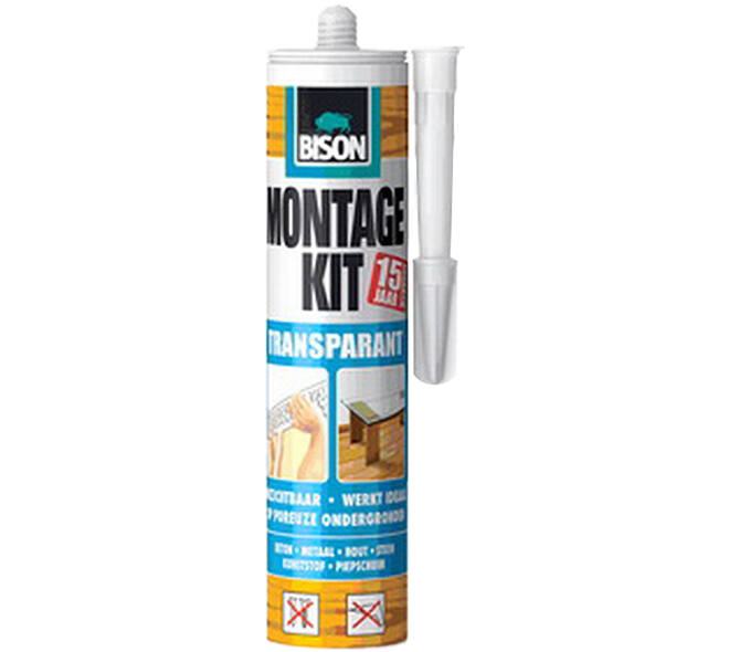 Bison Montagekit Transparant 310 g Koker