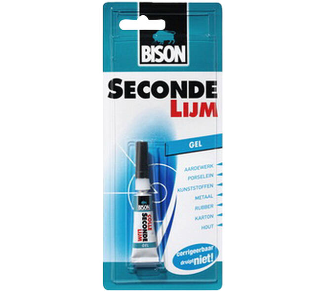 Bison Secondelijm Gel Blister 3 g