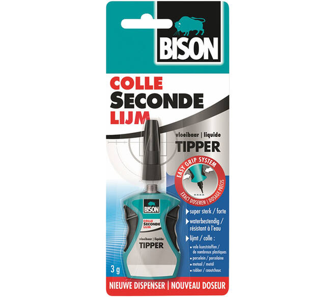 Bison Secondelijm Tipper Vloeibaar 3 g