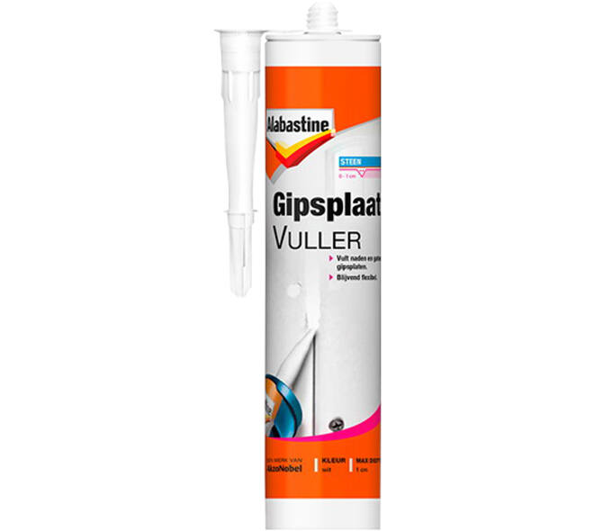 Alabastine Gipsplaatvuller Kant & Klaar 310 ml Koker