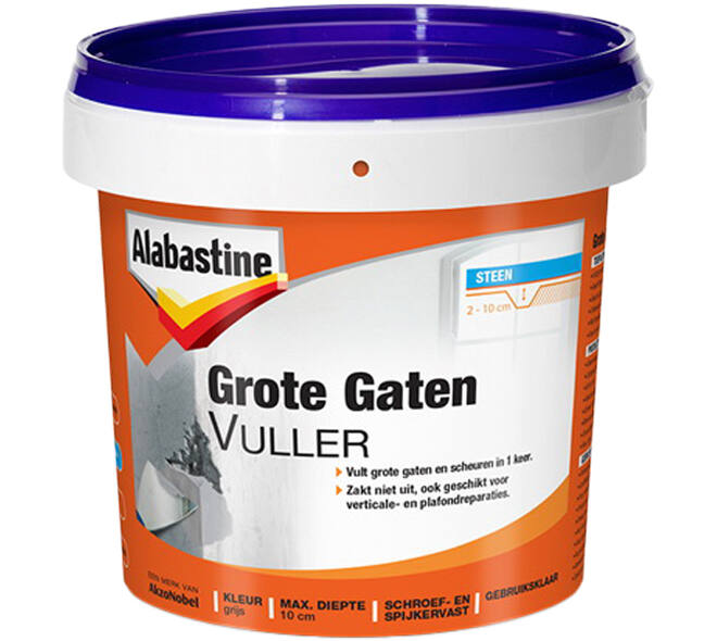 Alabastine Grote Gaten Vuller kant & Klaar Pot 1 L