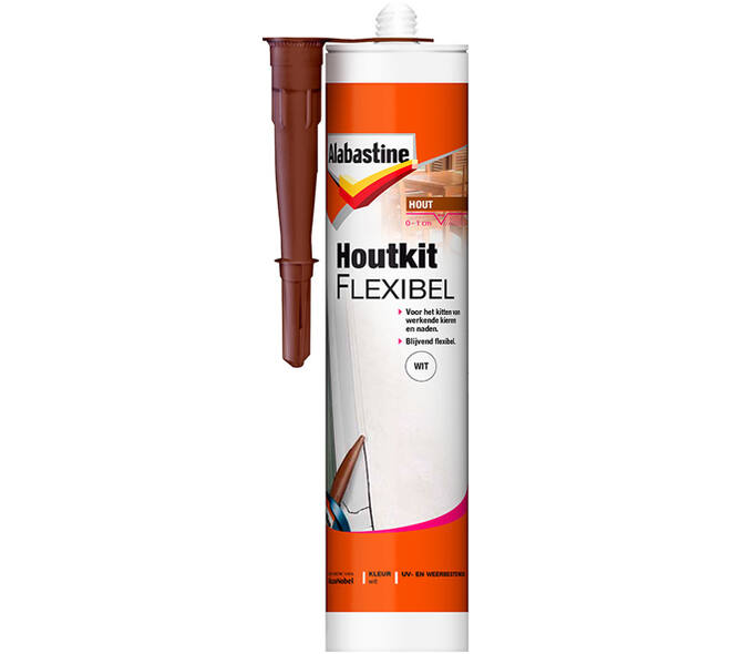 Alabastine Houtkit Flexibel Wit Koker 300 ml