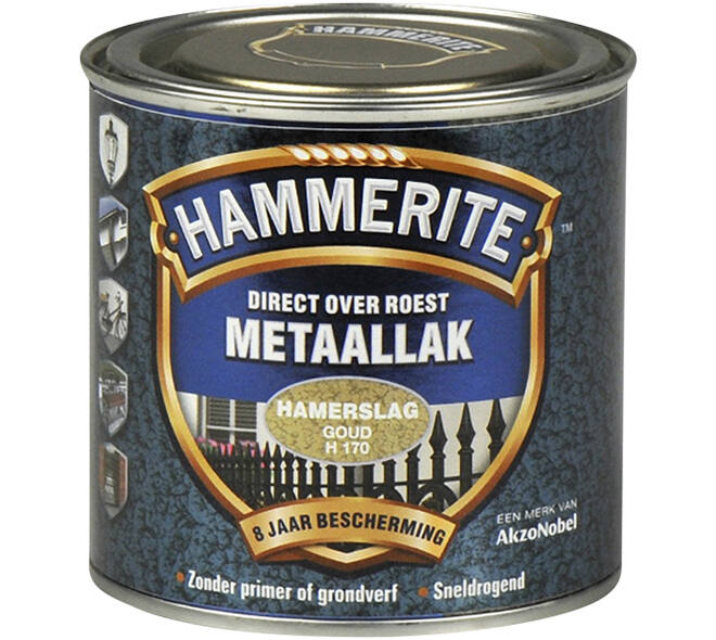 Hammerite Hamerslag Goud H170 250 ml