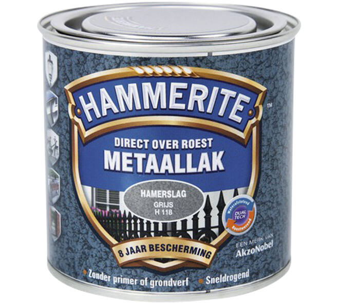 Hammerite Hamerslag Grijs H118 750 ml