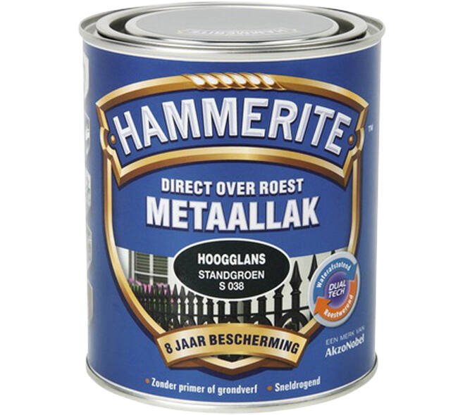 Hammerite Hoogglans Stand Groen S038 750 ml