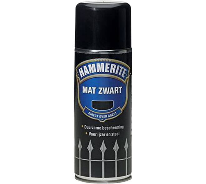 Hammerite Ht Metaallak Mat Zwart 400 ml
