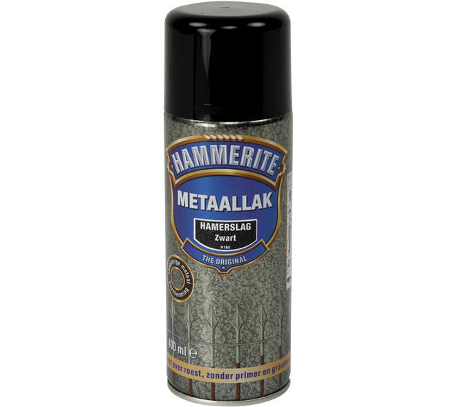 Hammerite Hamerslag Zwart H160 400 ml