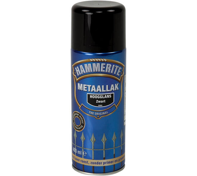 Hammerite Hoogglans Zwart S060 400 ml