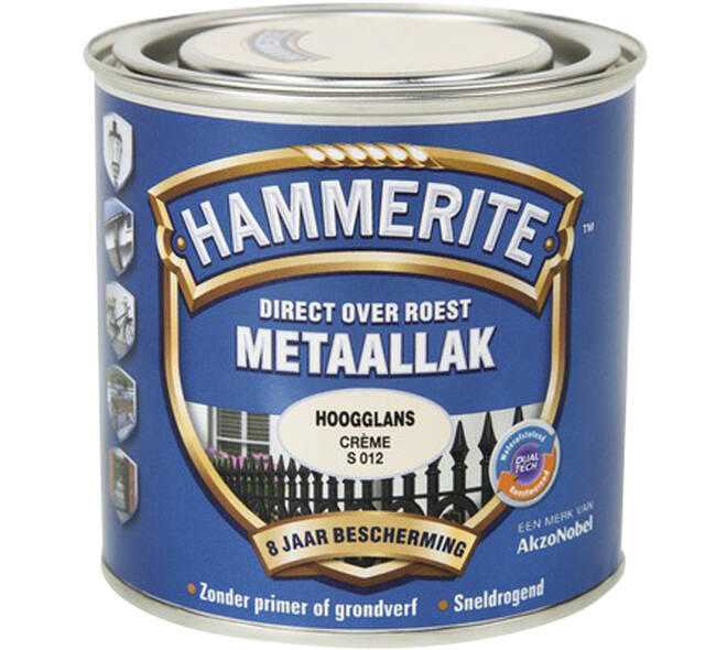 Hammerite Hoogglans Creme S012 250 ml