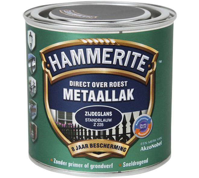 Hammerite Zijdeglans Stand Blauw Z228 250 ml