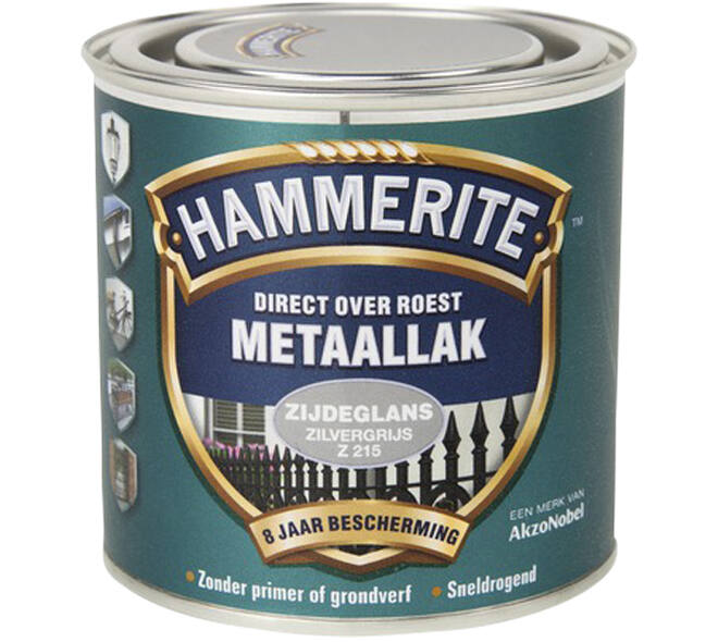 Hammerite Zijdeglans Zilvergrijs Z215 250 ml