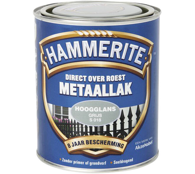 Hammerite Hoogglans Grijs S018 750 ml