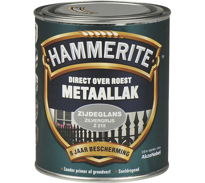 Hammerite Zijdeglans Zilvergrijs Z215 750 ml