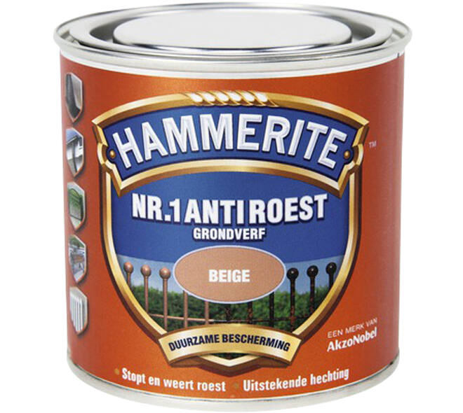 Hammerite Nr.1 Antiroest Grondverf Beige 250 ml