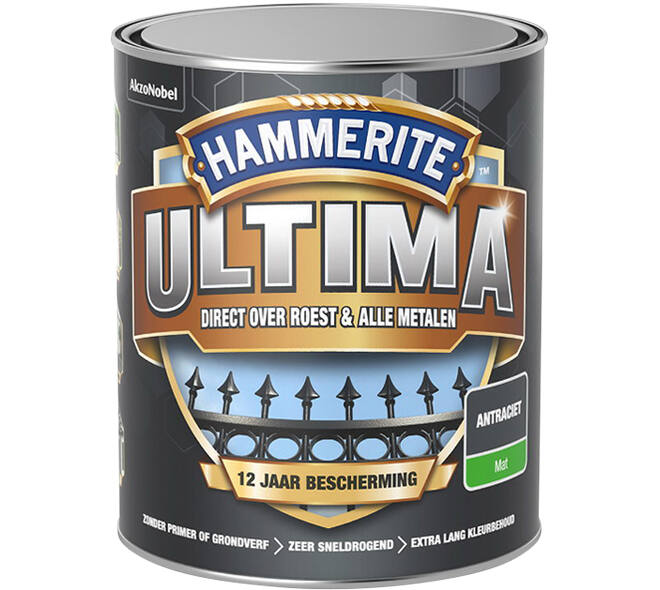 Hammerite Ultima Mat Antraciet 750 ml