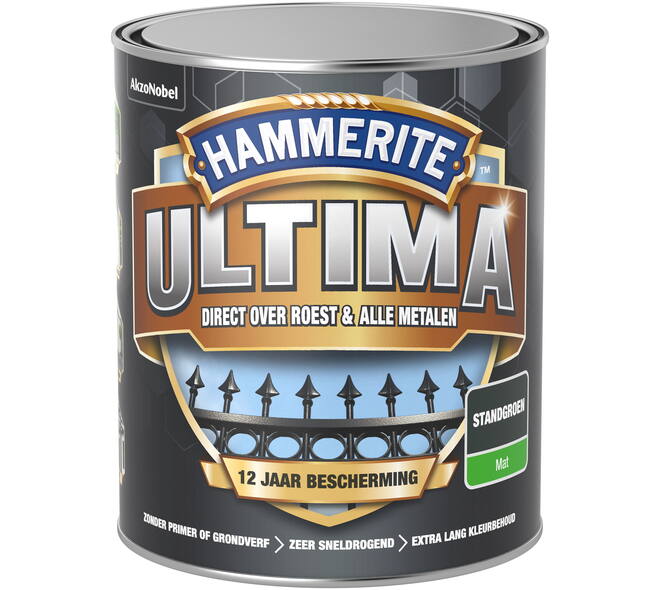 Hammerite Ultima Mat Staal groen 750 ml