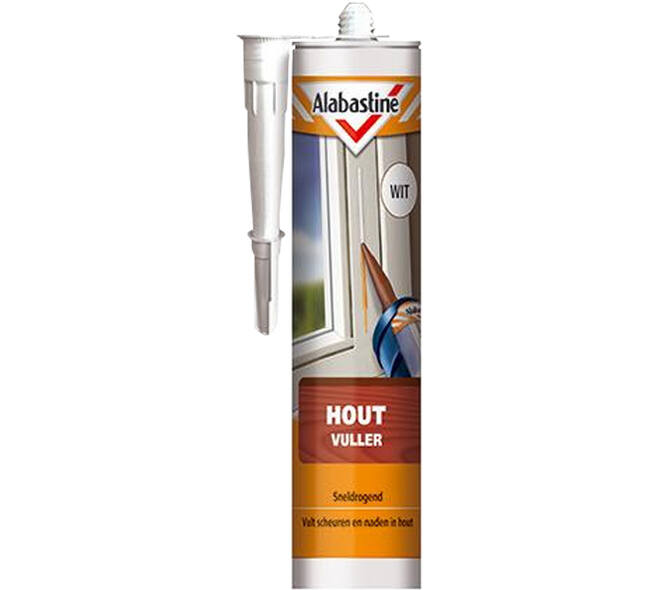 Alabastine Houtvuller Wit 485 g Koker