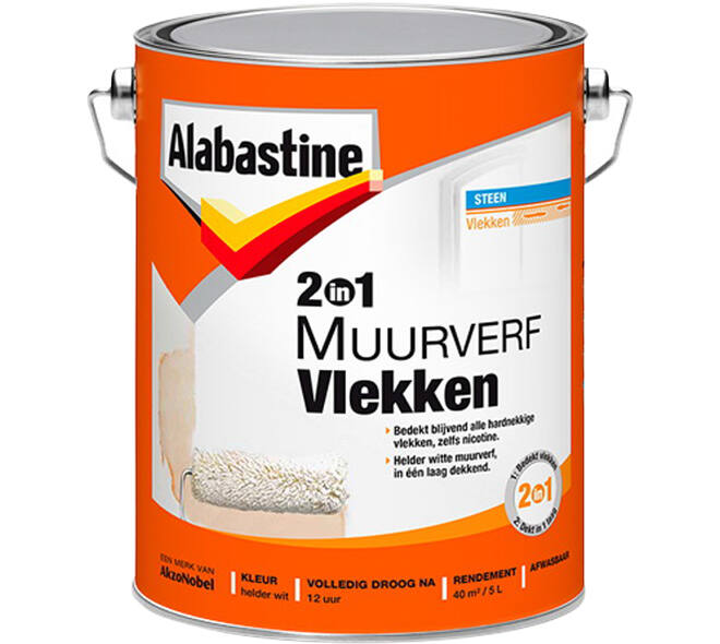 Alabastine 2In1 Muurverf Vlekken 5 L