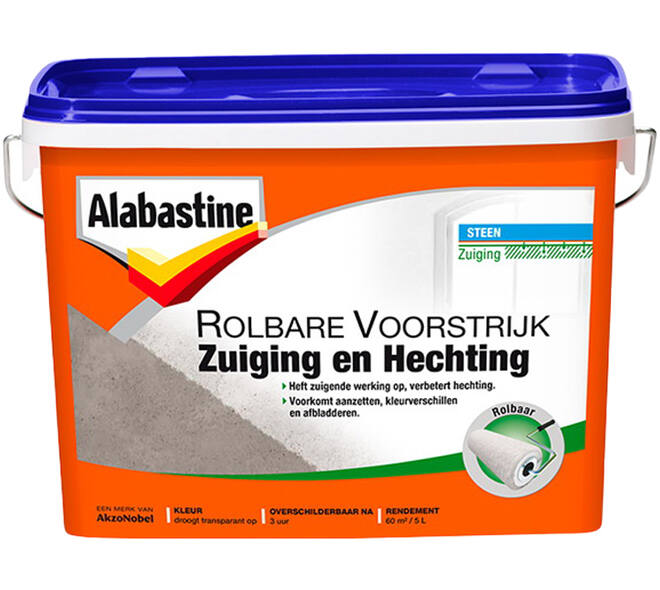 Alabastine Rolbare Voorstrijk Sneldrogend Transparant 5 L