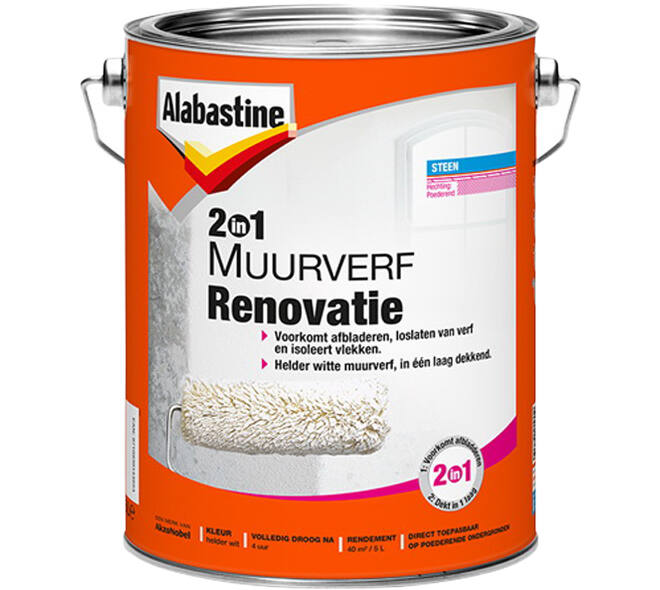 Alabastine 2In1 Muurverf Renovatie 5 L
