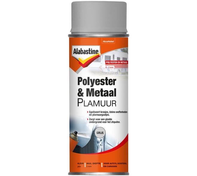 Alabastine Polyester & Metaal Plamuur Grijs 400 ml