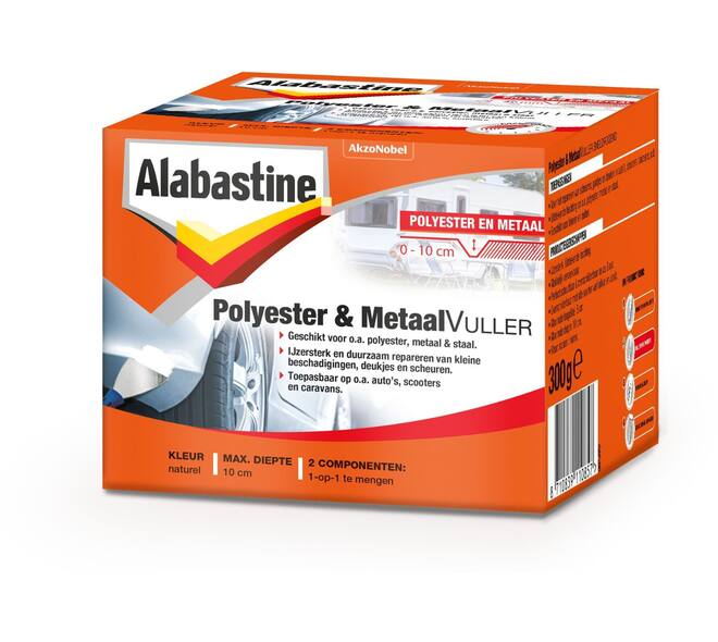 Alabastine Polyester & Metaal Vuller Set 300 g