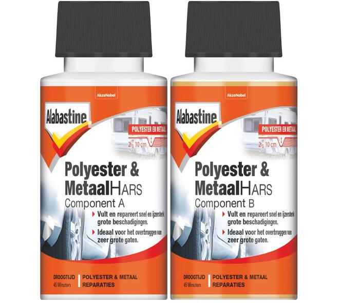 Alabastine Polyester & Metaal Hars 2x100 ml