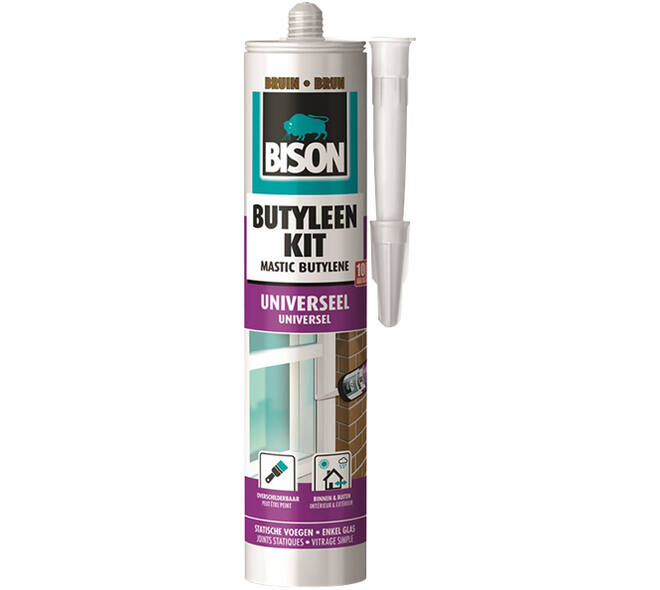 Bison Butyleenkit Bruin 310 ml